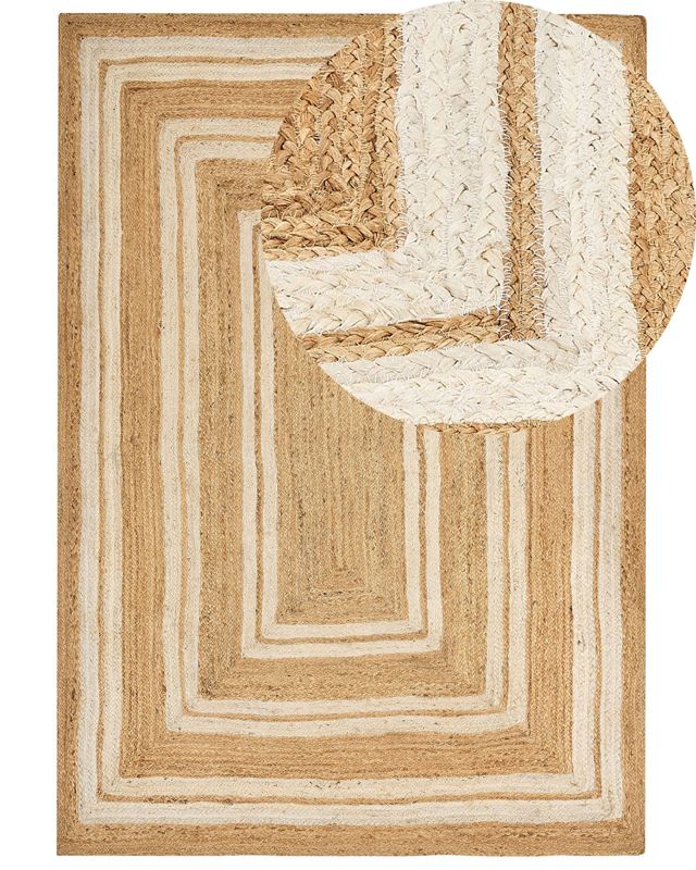 Dywan z juty 160 x 230 cm beżowy Elmali 1 szt.