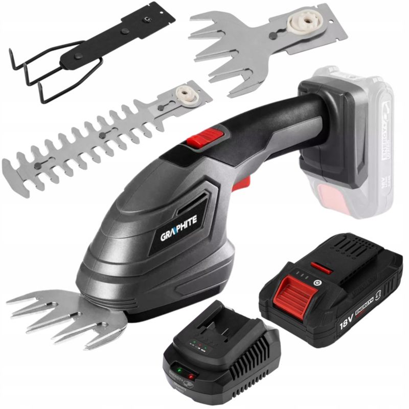 Trymer do trawy z akumulatorem 4 Ah i ładowarką GRAPHITE 3 końcówki 1 kpl