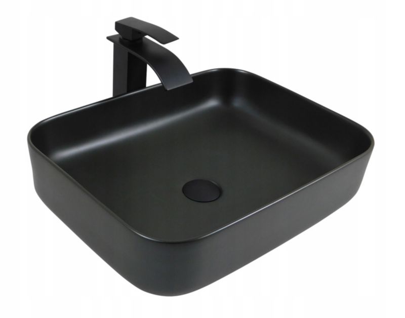 Umywalka nablatowa Estiva AGRA Black Matt czarna matowa 50x39x13 cm 1 szt.