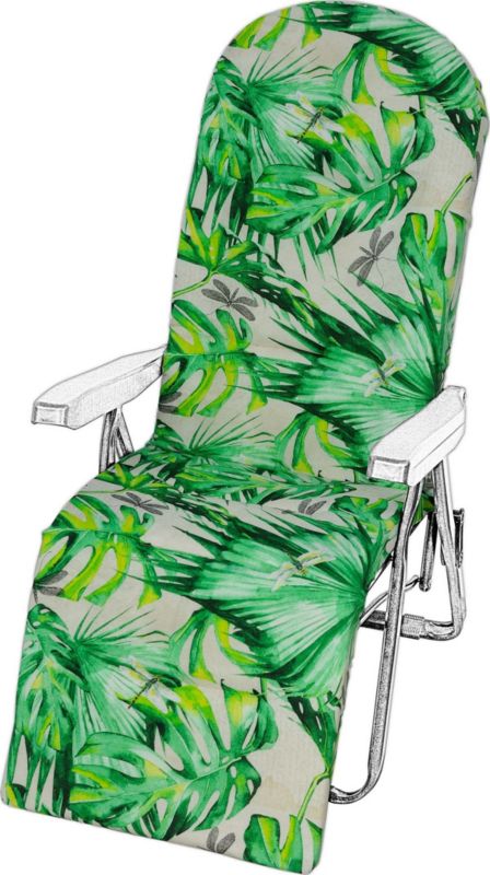 Poduszka na leżak z podnóżkiem AMPO pianka zielony beżowy 1 szt.