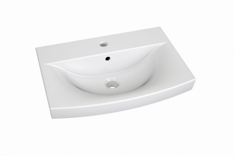 Prostokątna umywalka ceramiczna Ravak FAN 600 biała 1szt