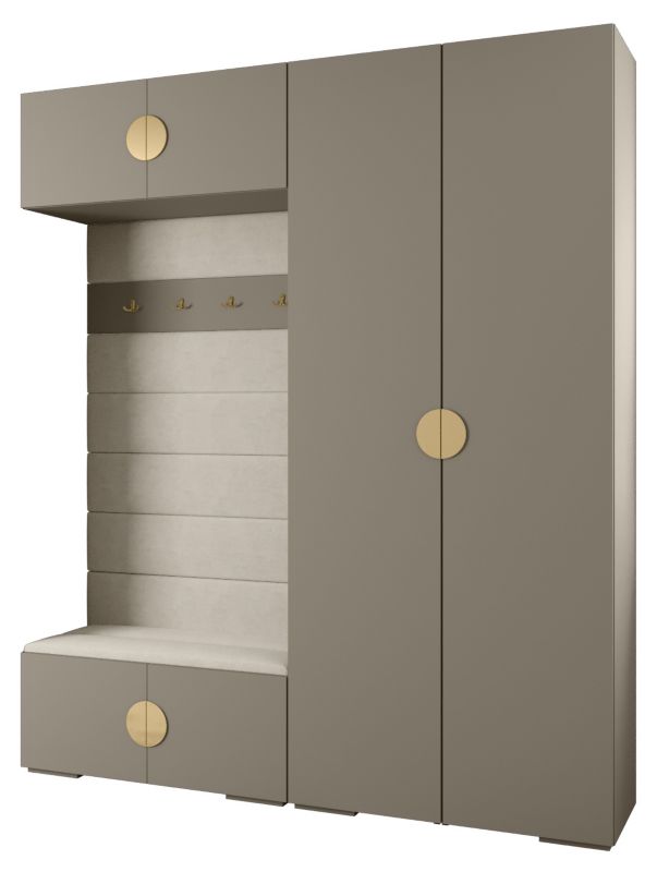 Garderoba do przedpokoju Abiks INOVA 4 Z18 kaszmir+złoty+manila02 1 szt.