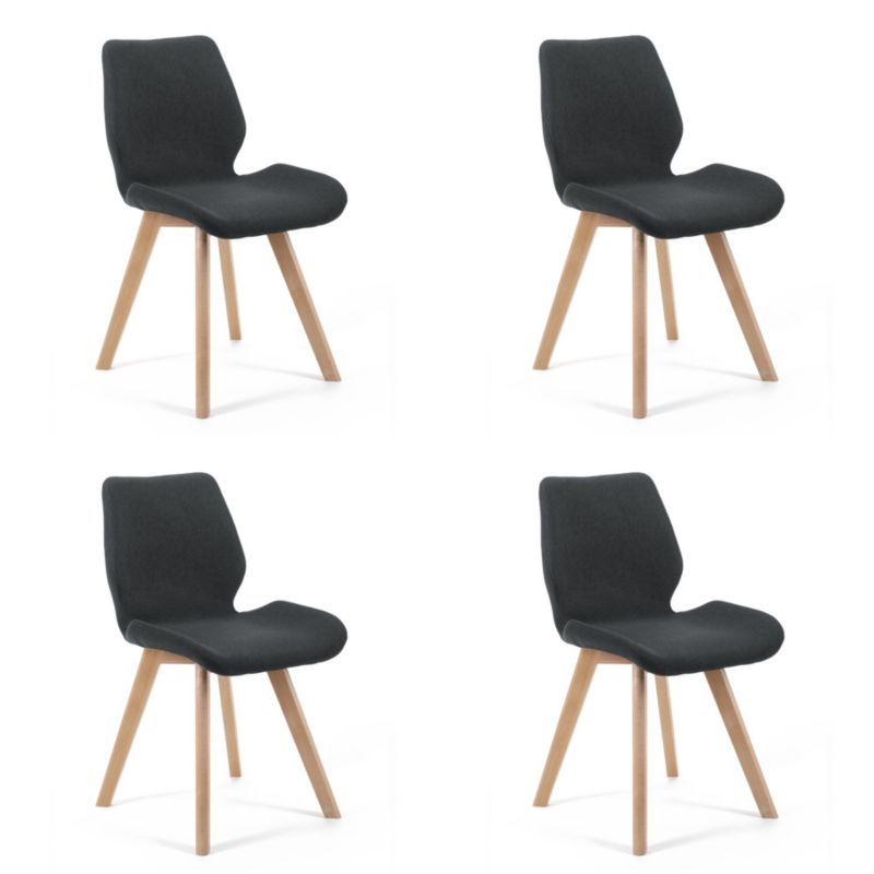 4x krzesło tapicerowane SJ.0159 Czarne 4 szt.