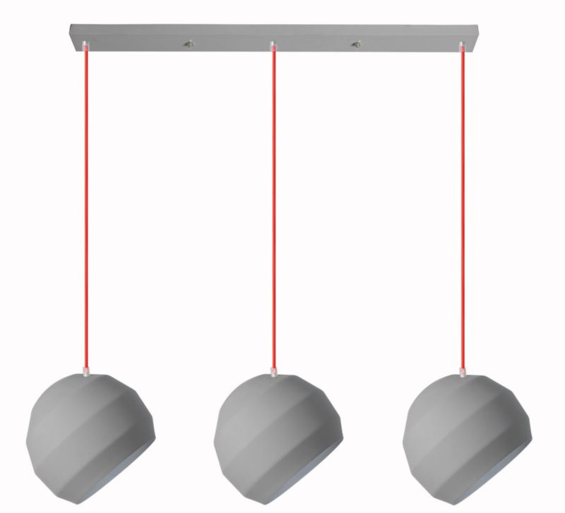 Lampa Sufitowa Wisząca Toolight App384-3Cpr Szary 1 Szt