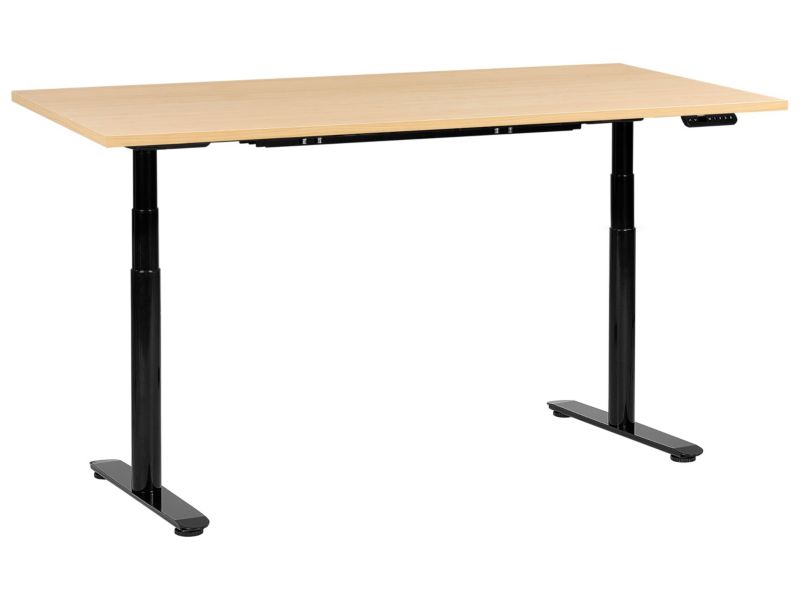 Biurko regulowane elektrycznie Destinas Czarny/ jasny brąz 180 cm 72 cm 1 szt.