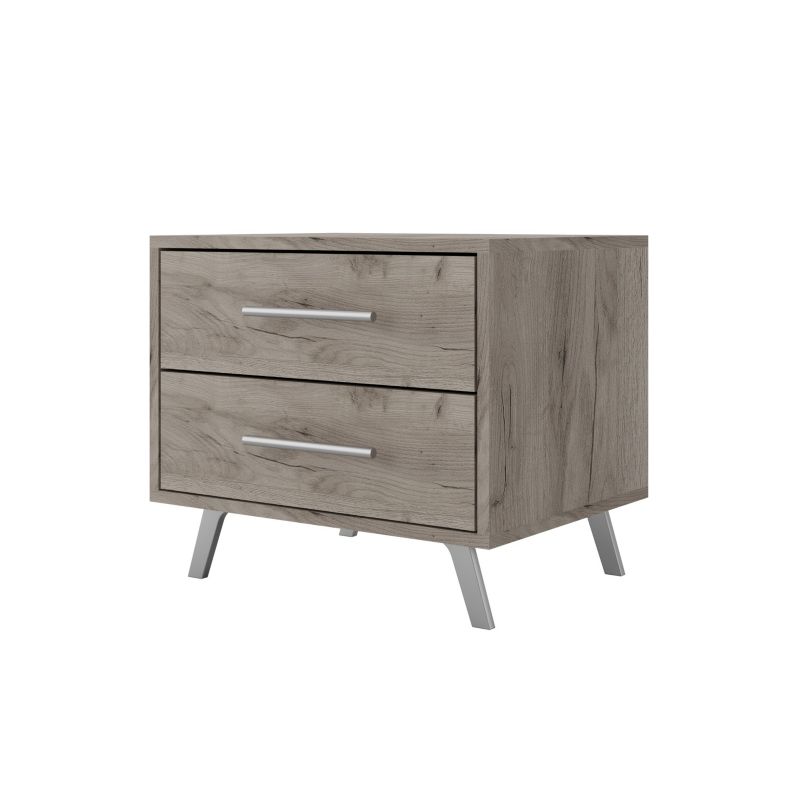 Szafka nocna z szufladami Bettso Ball ze srebrnymi uchwytami wellington 1szt.