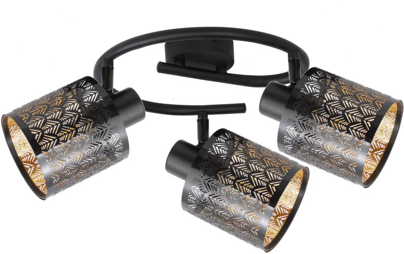 Spot Tuluza spirala 3-punktowy E14 czarny