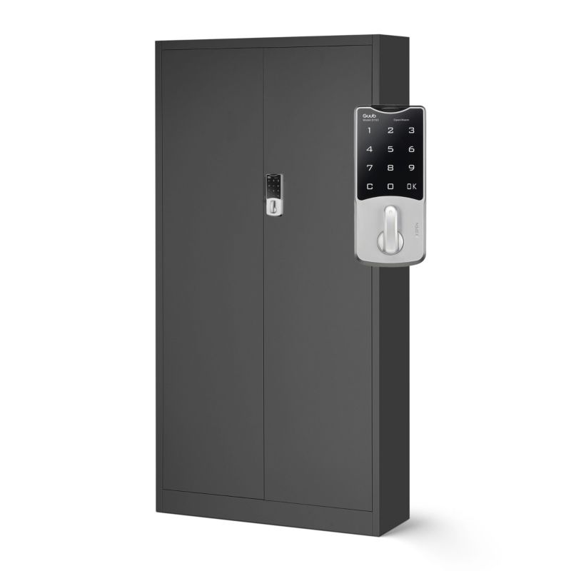 Metalowa szafa na szyfr Jan Nowak Daniel 185x90x40 cm antracytowa 1 szt