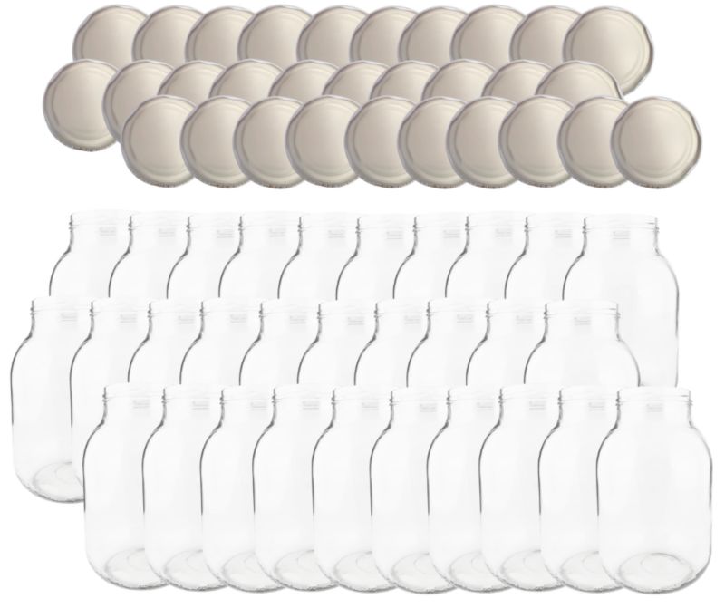 Słoiki MODO24 3000ml 3l soki ogórki kiszone grzyby nalewki zakrętki 100mm PZH 30 kpl.