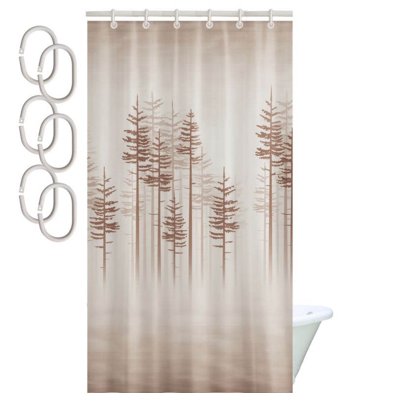 Zasłona prysznicowa Estiva tekstylna 180x200 wzór THE LAKE 1 szt.