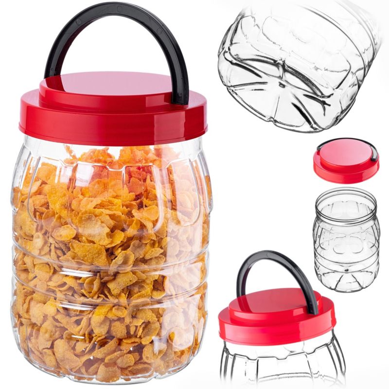 Słój uniwersalny KADAX PET z pokrywką 2L 2szt.