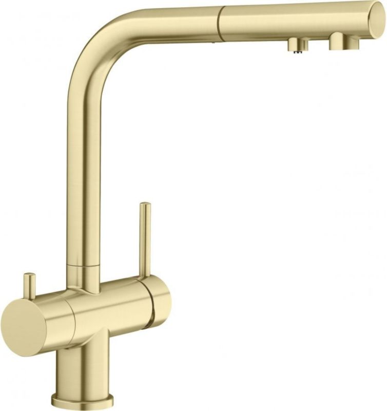 Bateria kuchenna Blanco Fontas-S II filter 3w1 złoty satynowy wyciągana wylewka 1 szt.
