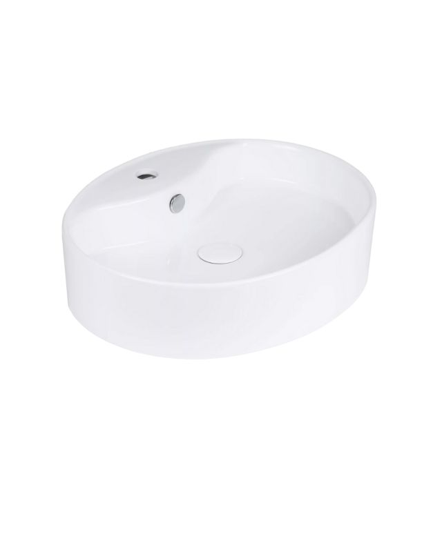 Umywalka nablatowa Uptrend MELIA biały połysk, z otworem na baterię oraz przelewem 1 szt.