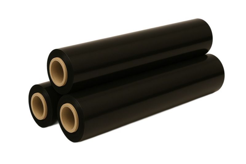 Folia Stretch Neopak Czarna 2,75KG MOCNA do PAKOWANIA 23um Kryjąca 50cm 1 szt.