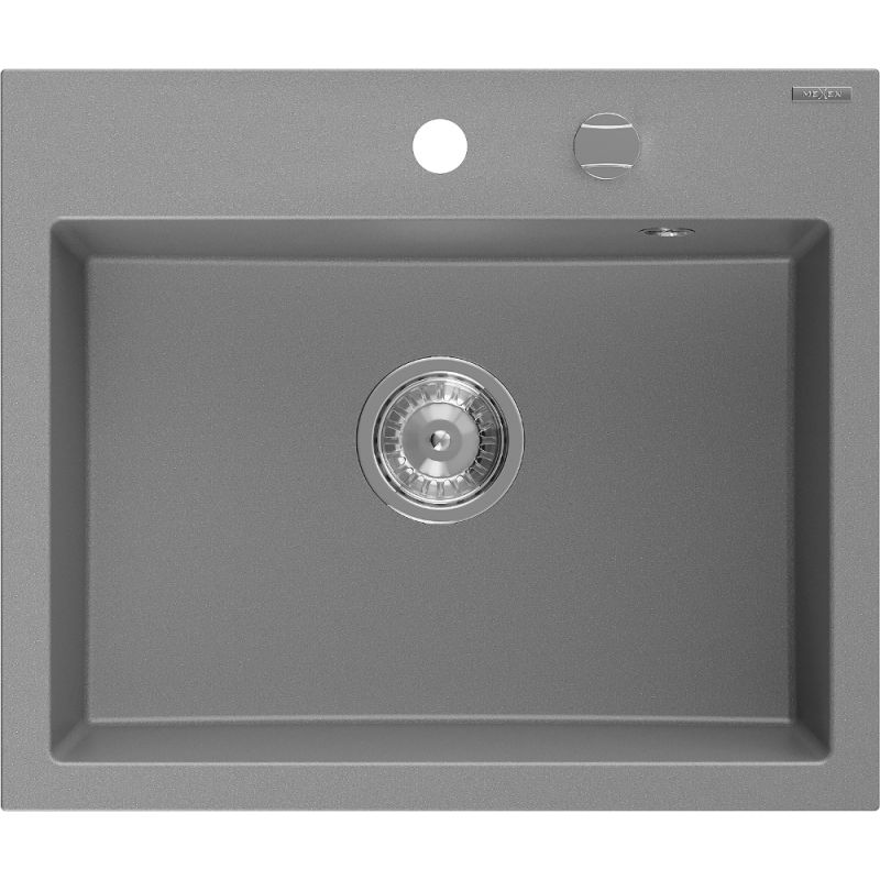 Zlewozmywak wpuszczany Mexen Oscar 1-komorowy szary 580x490 mm - 6519581000-71-G 1 szt.