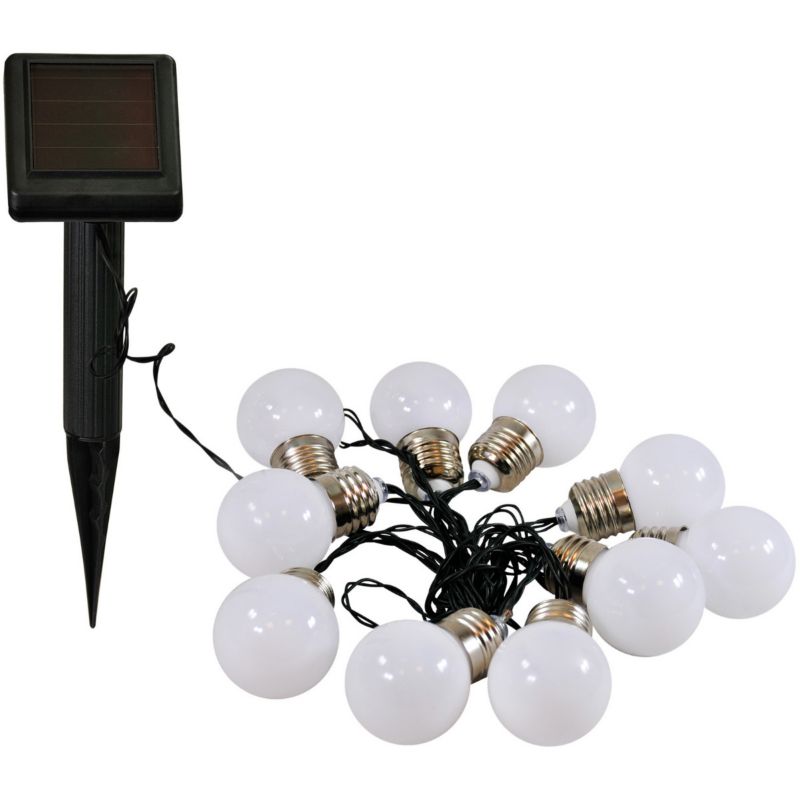 Girlanda ogrodowa solarna Polux Kulki biała 10 punktów 10 x x IP44 3,8 metra - 1 szt.
