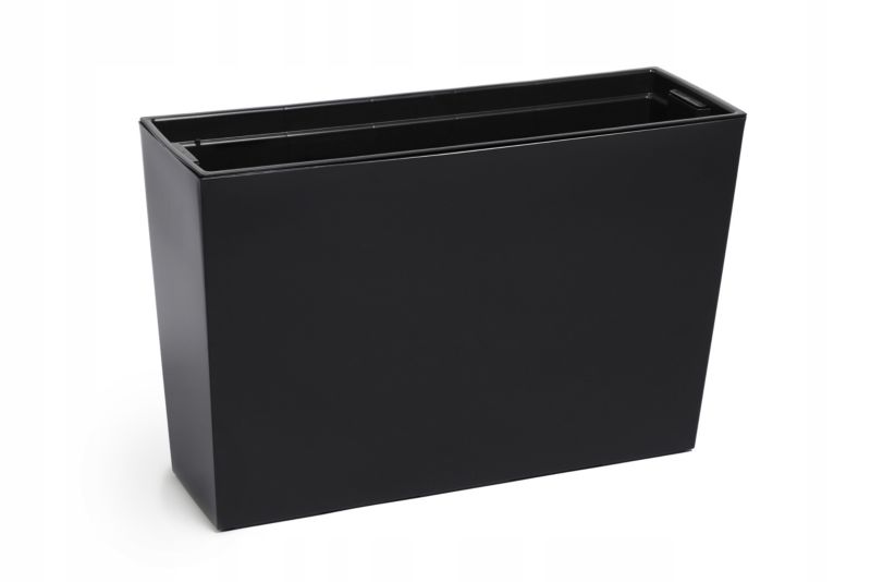 Doniczka KADAX Donica Na Kwiaty Kwietnik Wysoka + Wkład 19x56 Czarny Połysk Ogród 1szt.