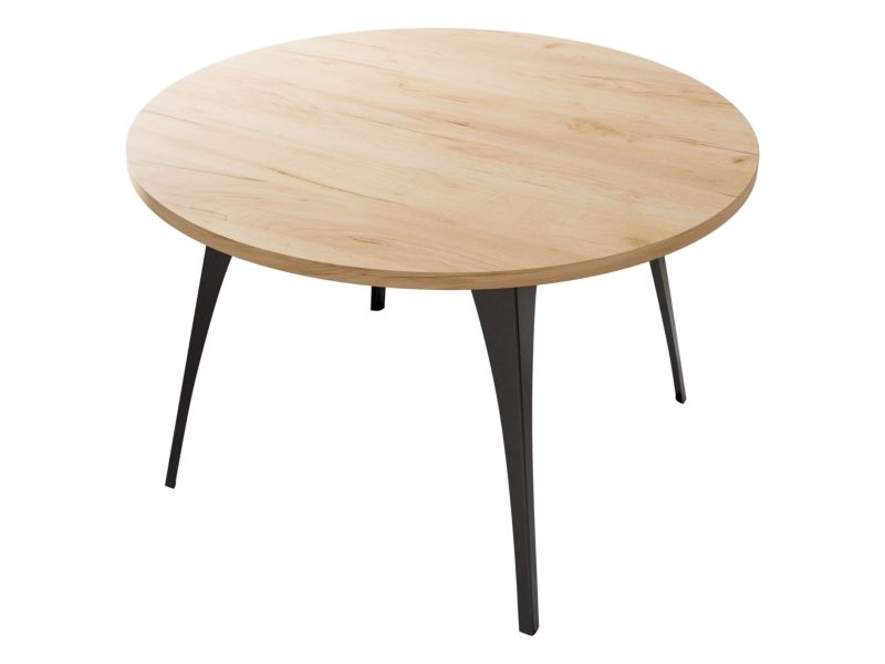 Stolik kawowy okrągły MIRJAN 24 Frida czarny/dąb craft złoty 1 szt.