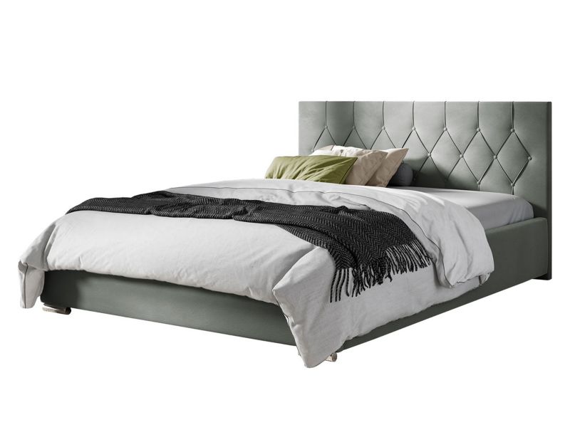 Łóżko tapicerowane MIRJAN 24 Sky Tap 120x200 jasny szary 1 szt.