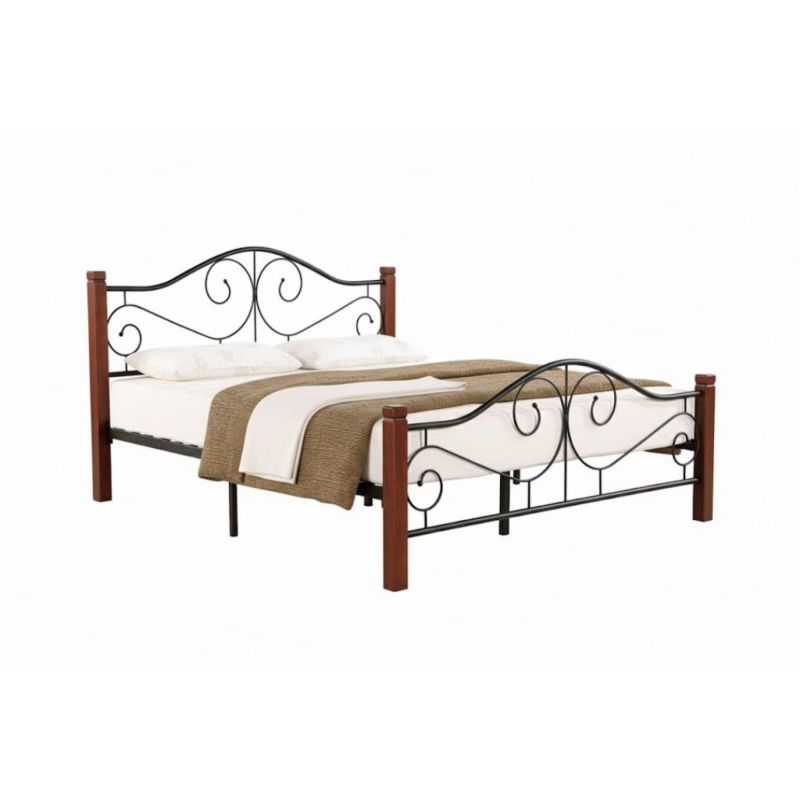 Łóżko Halmar VIOLETTA 120x200 czereśnia antyczna/czarny 1 szt