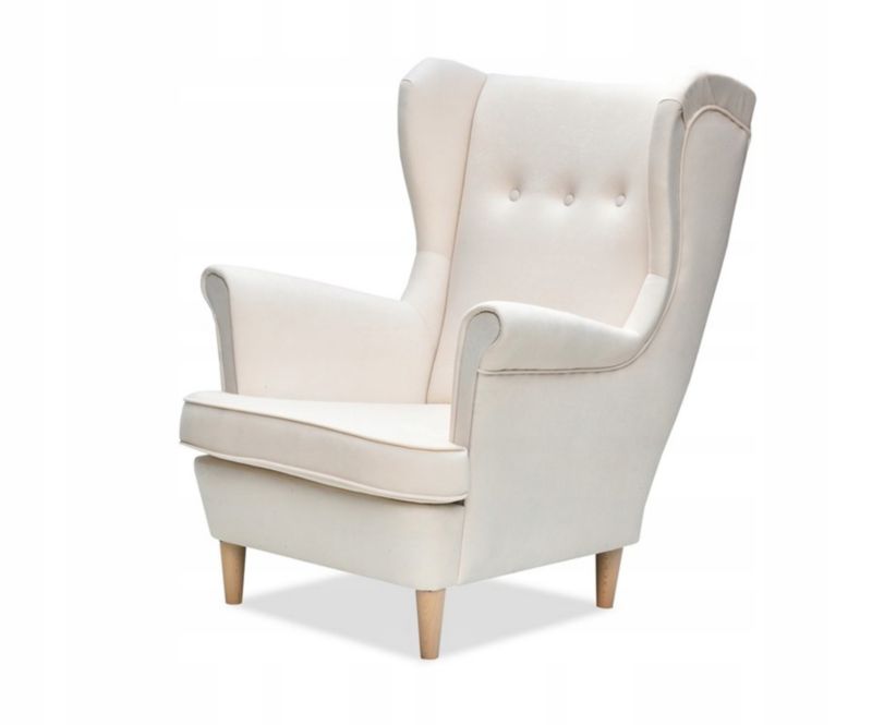 Fotel uszak do salonu Family Meble ARI jasny beż 1szt