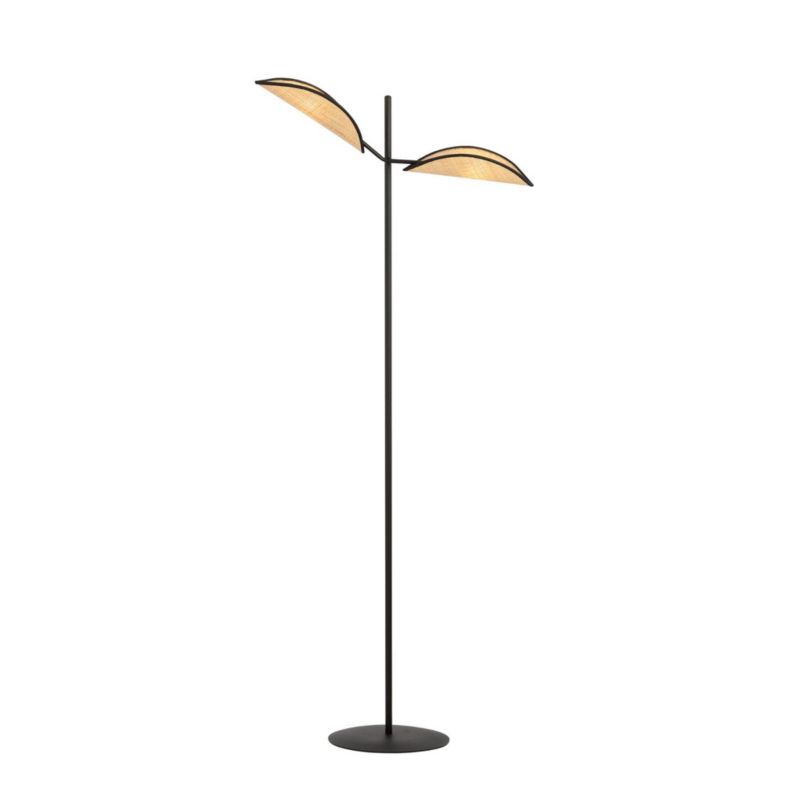 Lampa podłogowa stojąca Emibig Vene beżowo-czarna 2 x E14 x 10W wym: 150 x 69 cm - 1 szt.
