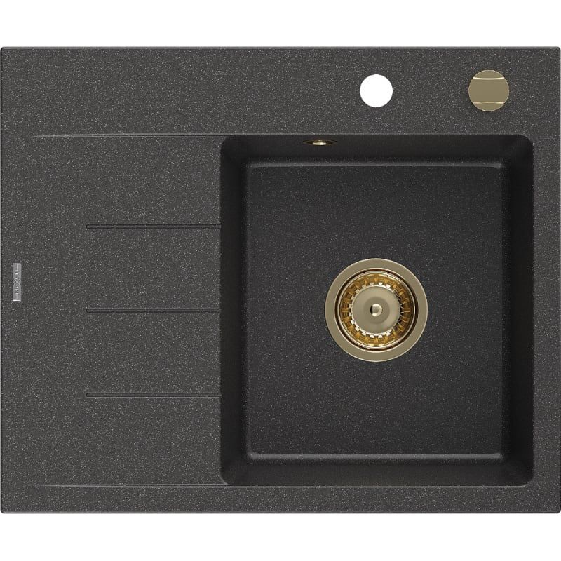 Zlewozmywak wpuszczany Mexen Ben 1-komorowy czarny nakrapiany 600x500mm - 6523605000-76-B 1 szt.