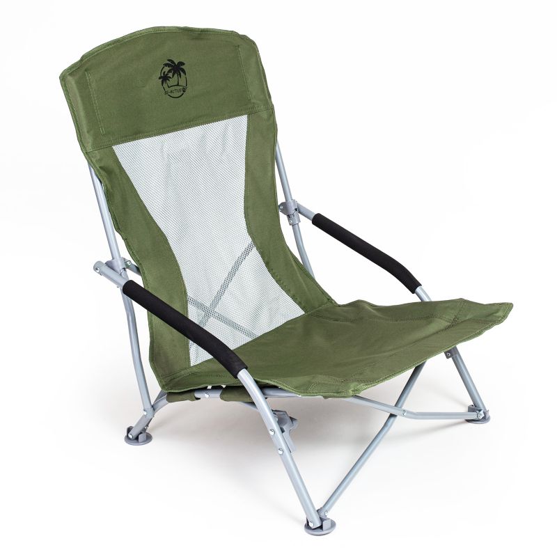Krzesło turystyczne Be-active.pl rozkładane wędkarskie na kemping ryby zielone 1 szt.
