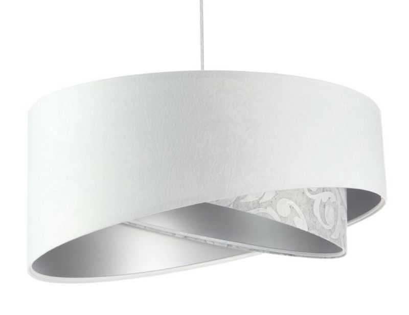 Lampa Bps Koncept wisząca ALBIT biała/srebrna 1 szt