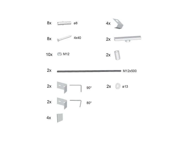 Zestaw montażowy do wanien Ravak Panelkit 10 BeHappy II Chrome 1szt