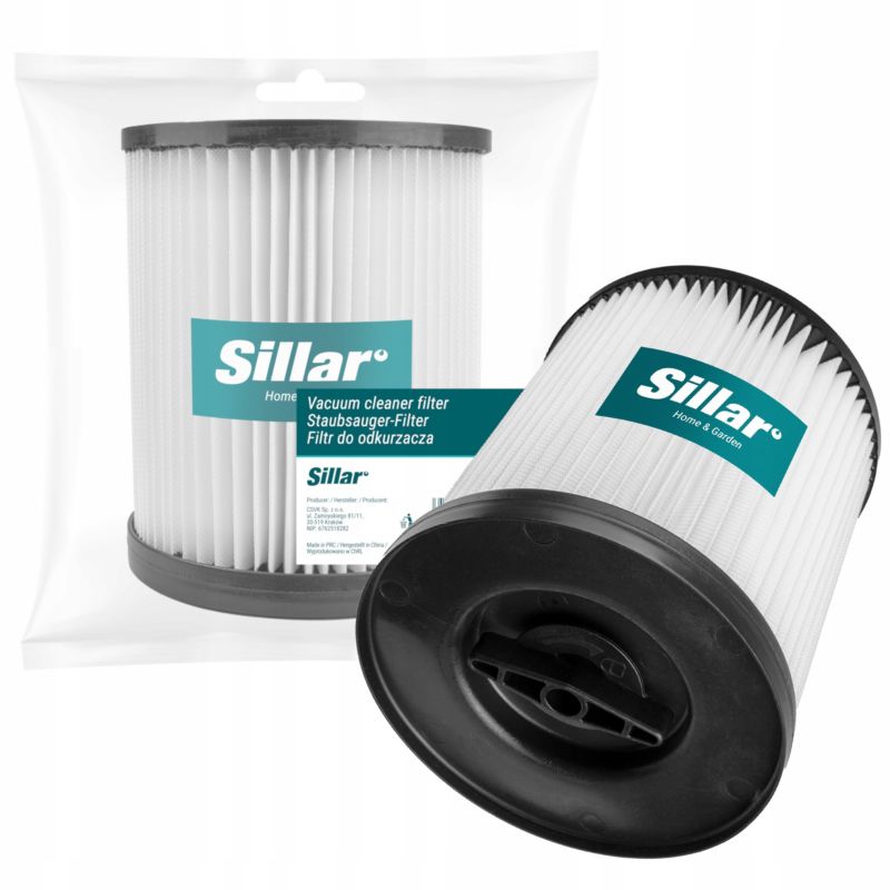 Filtr do odkurzacza, Sillar, zmywalny, wzmocniony siatką, zamiennik do odkurzaczy Stihl SE SEA, Titan TTB77, Parkside PWD, 1szt
