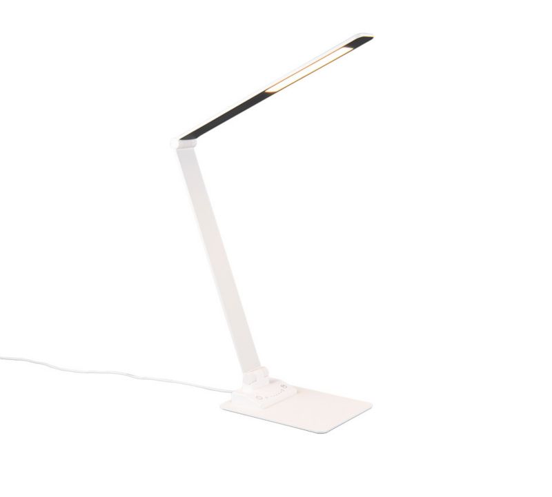 Lampka biurkowa Trio Travis biało-czarna LED 6W 3000K-6500K 650lm IP20 wym: 71.9 x 15.5 cm metal - 1 szt.