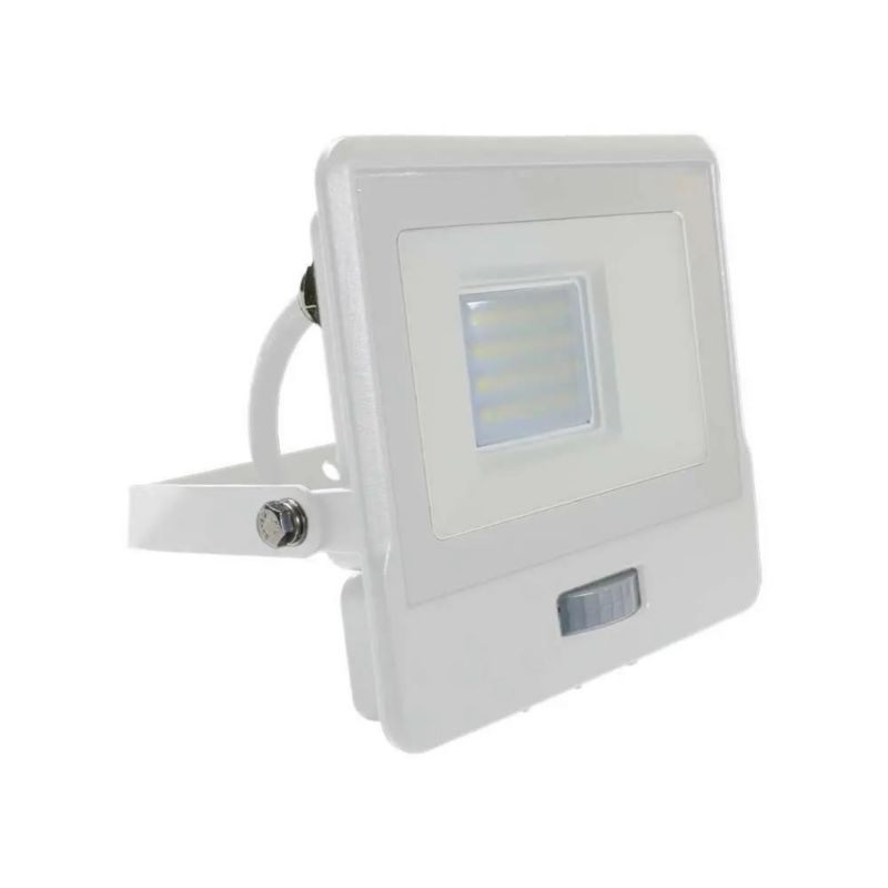Naświetlacz LED z czujnikiem ruchu V-TAC biały LED 20W 3000K 1510lm IP65 wym: 12,8 x 15,7 x 6 cm - 1 szt.
