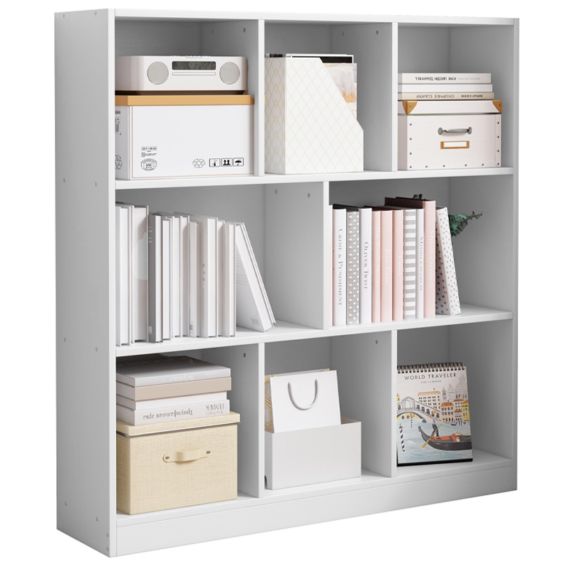 Regał Rebiko otwarty wolnostojący biały 8 półek 1 szt.