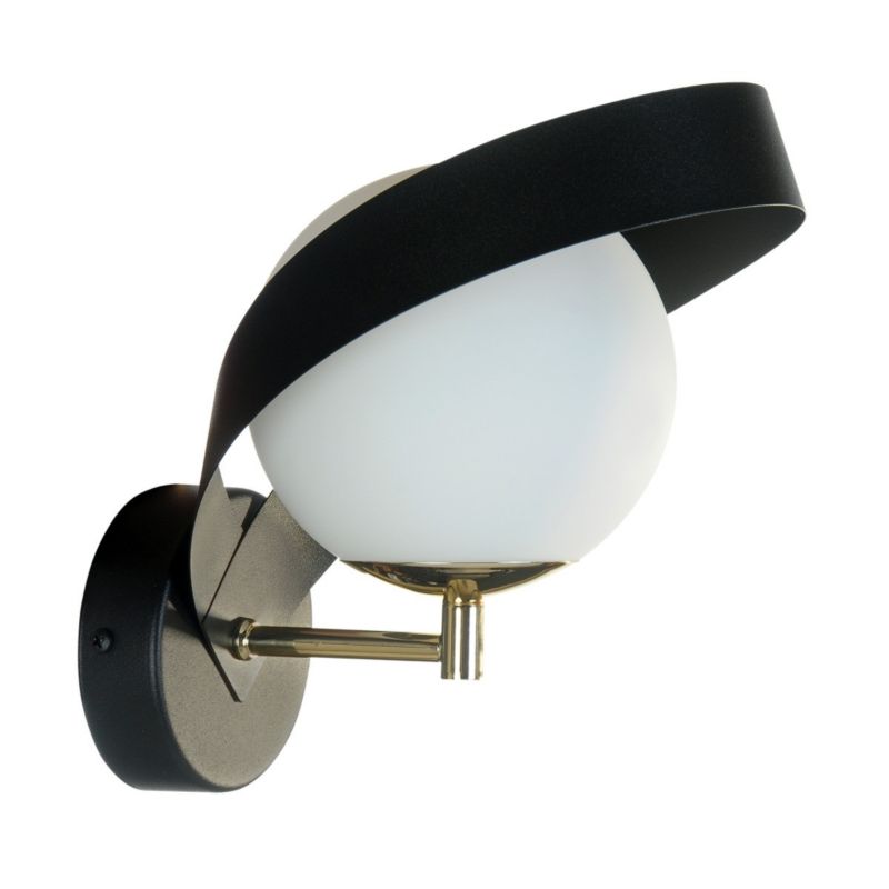 Kinkiet ścienny Zuma Line Nela czarno-biały-złoty styl nowoczesny 1 x E14 x 40W IP20 wym: 23 x 22 cm - 1 szt.