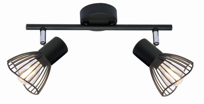 Lampa sufitowa Candellux Fly czarna wym: 15 x 39 x 8 cm 2xE14 x 40W 1 szt.