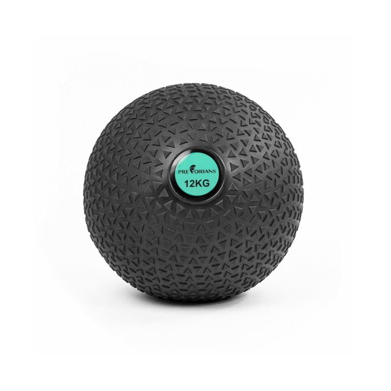 Piłka slam ball Pretorians o wadze 12 kg piłka obciążeniowa do treningów w domu czarna 1 szt.