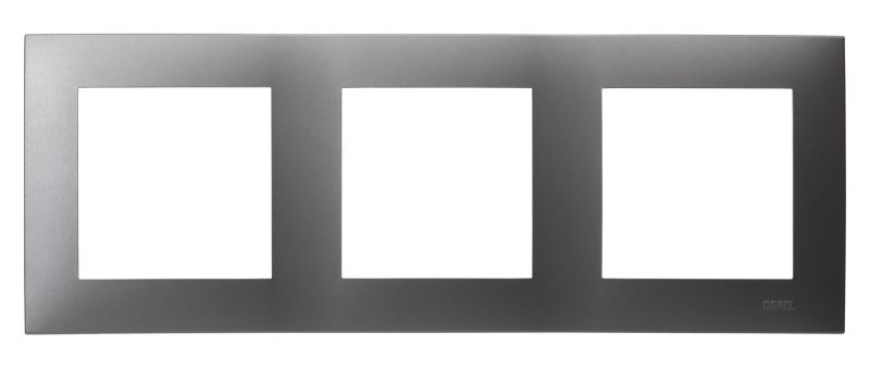 Ramka potrójna Ospel Szafir szara