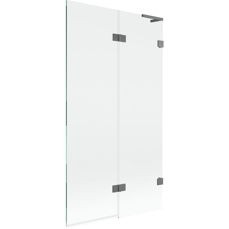 Parawan nawannowy Mexen Lunar L gun metal 100 x 150 cm 2-skrzydłowy 1 szt