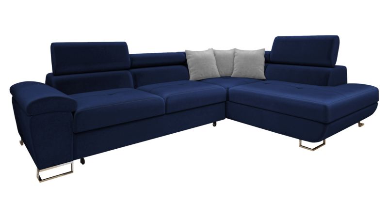 Narożnik z funkcją spania MIRJAN 24 Cotere prawy granatowy/gołębi szary 1 szt.