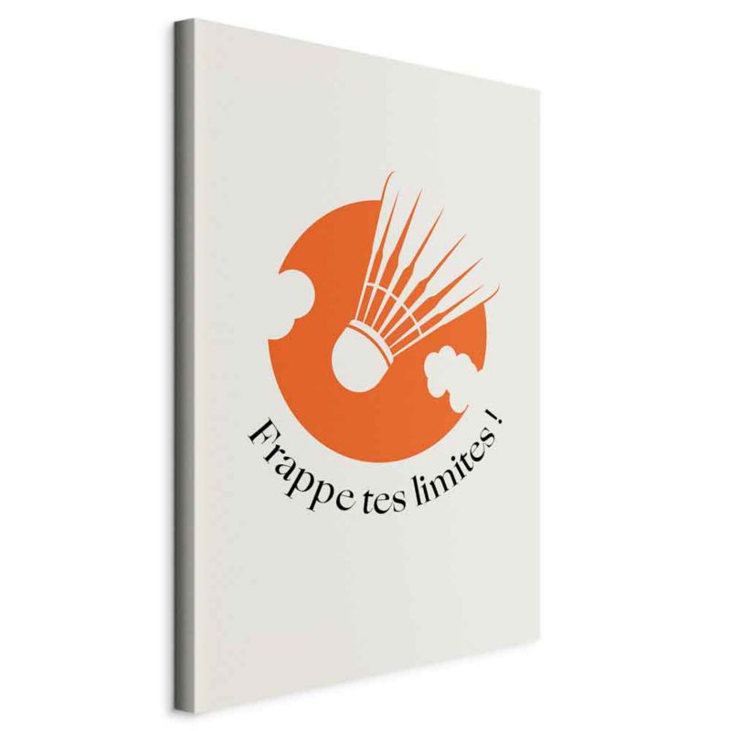 Obraz Artgeist Pomarańczowy badminton 80 x 120 cm płótno włoskie 1 szt