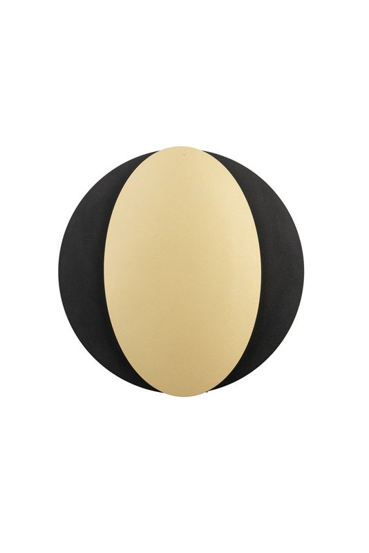 Kinkiet ścienny Sigma Lighting Ovo czarno-złoty styl nowoczesny 2 x G9 x IP20 wym: 26 x 26 x 5,5 cm - 1 szt.