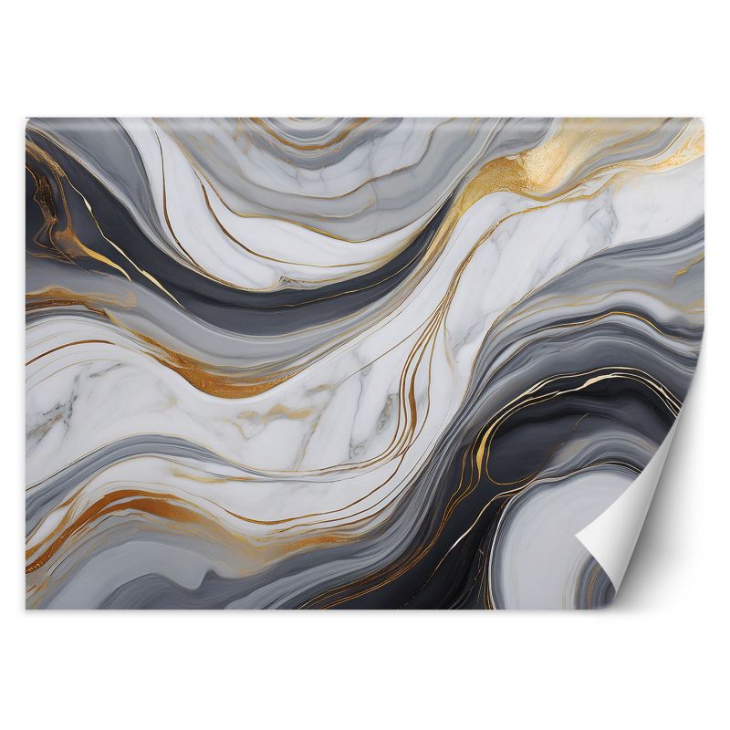 Fototapeta Feeby Szaro Biały Marmur ze Złotem 450x315 1 szt