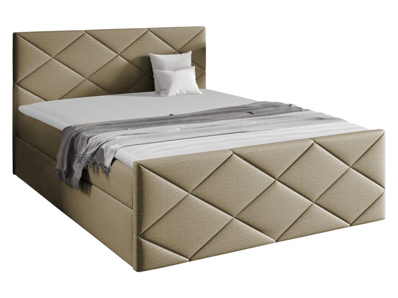 Łóżko kontynentalne MIRJAN 24 Herkules 160x200 beżowy 1 szt.