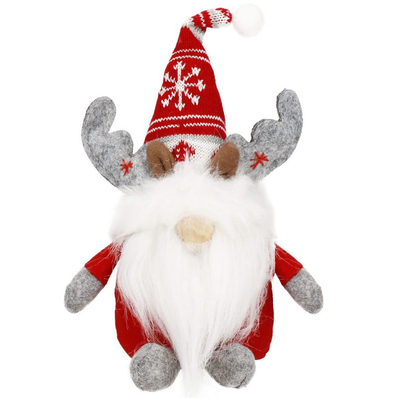 Skrzat ozdoba świąteczna Springos 27 cm renifer krasnal świąteczny, gnom 1 szt.