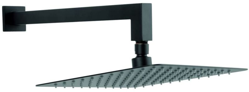 Deszczownica Ferro kwadratowa 25cm z ramieniem 35cm czarny mat Easy Clean 1 szt.