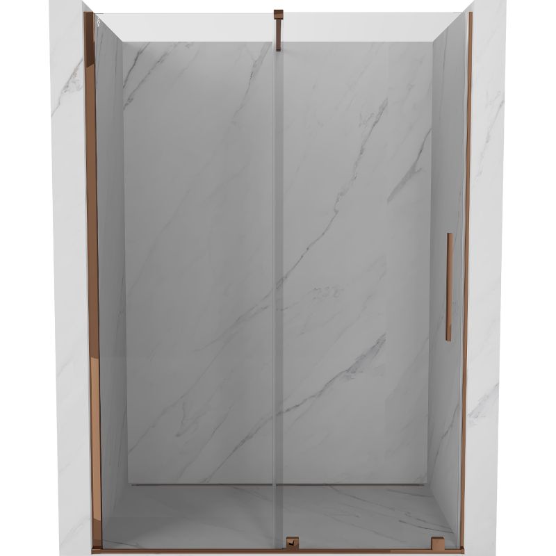 Drzwi prysznicowe rozsuwane Mexen Velar różowe złoto 130x200 cm 1 szt.