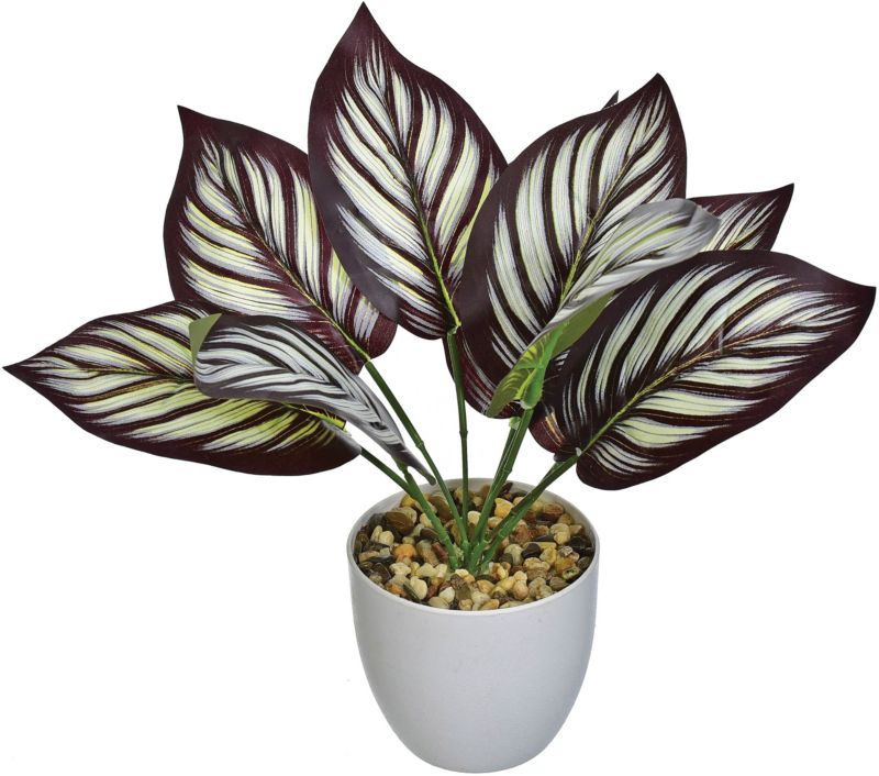 Kwiat sztuczny kaladium Jumi w doniczce zielony 25 cm