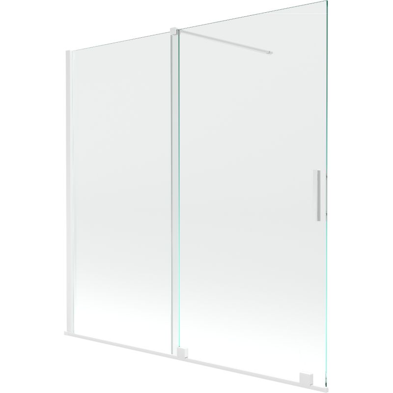 Parawan nawannowy rozsuwany Mexen Velar biały 160x150 cm 1 szt.