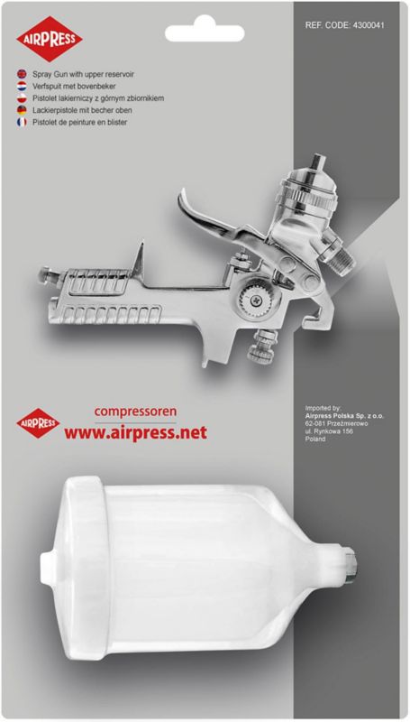 Pistolet lakierniczy Airpress z górnym zbiornikiem